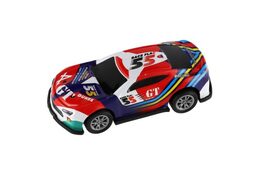 Auto závodní 6ks plast 7cm na zpětné natažení v sáčku