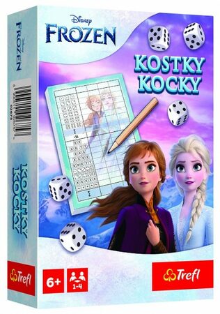 Kostky Ledové království/Frozen společenská hra v krabičce 12x16,5x4cm