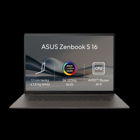 ASUS Zenbook S 16 OLED - AMD RYZEN AI 9 HX 370/32GB/2TB SSD/16"/3K/OLED/Touch/2y