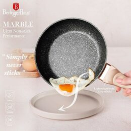 BERLINGERHAUS Wok s mramorovým povrchem 30 cm Rosegold Metallic Line BH-6171