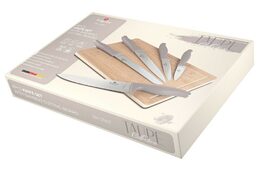 BERLINGERHAUS Sada nožů s prkénkem 6 ks Taupe Collection BH-2967