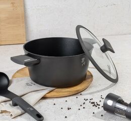 BERLINGERHAUS Sada nádobí s titanovým povrchem 10 ks Antracit Collection BH-8140