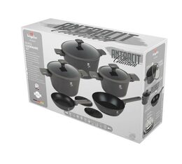 BERLINGERHAUS Sada nádobí s titanovým povrchem 10 ks Antracit Collection BH-8140