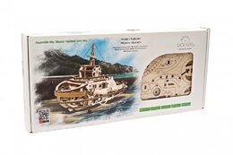 Ugears 3D dřevěné mechanické puzzle Remorkér