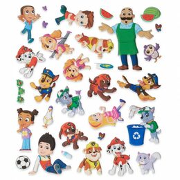 Kniha Tlapková patrola/Paw patrol se znovu použitelnými 3D samolepkami 19x28cm