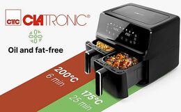 Clatronic FR 3804 H Horkovzdušná fritéza 8L dvojitá 2x4L