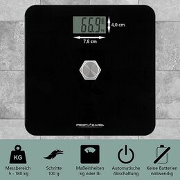 ProfiCare PW 3112 BK Ekologická kinetická osobní váha (bez baterií)