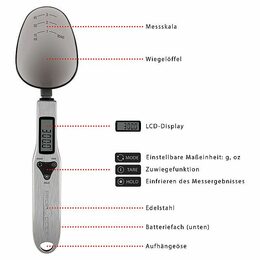 ProfiCook LW 1214 kuchyňská vážící lžíce