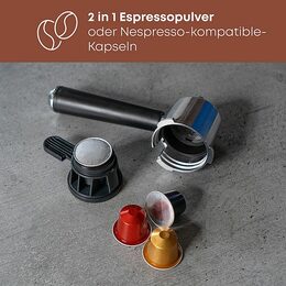 ProfiCook ES-KA 1266 espresso 2v1 (20 barů),pákové, nástavec na kapsle