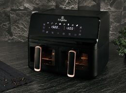 BERLINGERHAUS Horkovzdušná fritéza dvojitá 4,1 + 4,1 l Black Rose Collection BH-9469