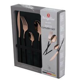 BERLINGERHAUS Sada příborů 24 ks nerez mirror Black Rose Collection BH-3073