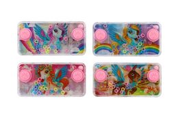Vodní hra hlavolam 11x6cm plast jednorožec 4 druhy 24ks v boxu