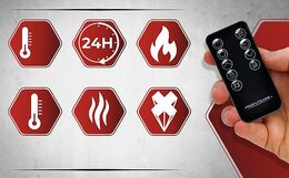 ProfiCare GKH 3118 konvektor skleněný černý