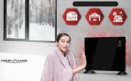 ProfiCare GKH 3118 konvektor skleněný černý