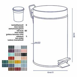 KELA Kosmetický koš Monaco kov modrá 3l KL-24292