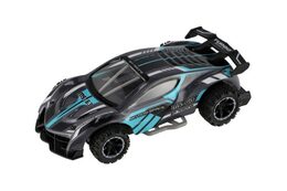 Auto RC sportovní plast 2,4GHz 20cm na baterie šedo-tyrkysové v krabici 24x12x14cm