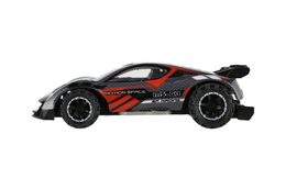 Auto RC sportovní plast 2,4GHz 20cm na baterie šedo-červené v krabici 24x12x14cm