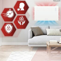 ProfiCare GKH 3119 konvektor skleněný bílý