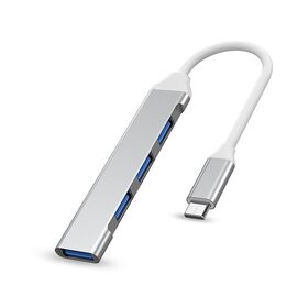 USB hub PremiumCord USB-C na USB3.2 A + 3x USB2.0 A , hliníkové pouzdro