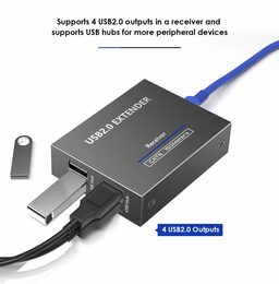 Extender PremiumCord 4-port USB 2.0 Cat5/Cat5e/Cat6 do 150m