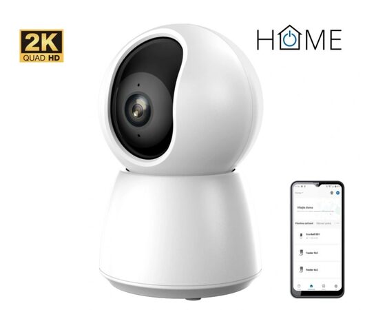 iGET HOME Camera CS4 White - bezdrátová vnitřní 2K kamera, Auto tracking, LAN po