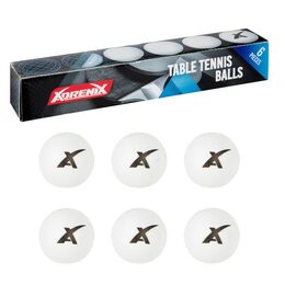Míčky na stolní tenis/ping pong 6ks bílé plast 4cm v krabičce