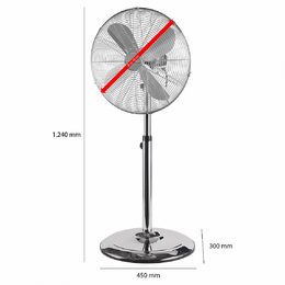 ProfiCare VL 3064 MS IX stojanový ventilátor 40cm, kovový