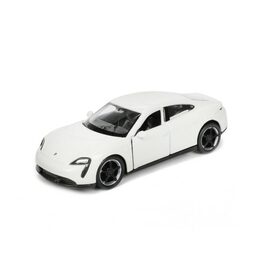 Auto Welly Porsche Taycan Turbo S kov/plast 12cm 4 barvy na zpětné natažení 12ks v boxu
