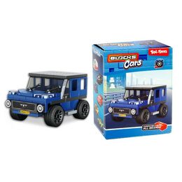 Stavebnice Blocks Cars - auta plast na zpětné natažení mix druhů  v krabičce 10x13x6cm