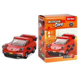 Stavebnice Blocks Cars - auta plast na zpětné natažení mix druhů  v krabičce 10x13x6cm