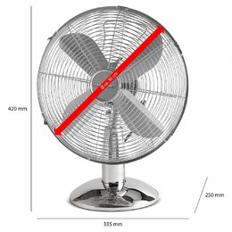 ProfiCare VL 3063 IX stolní ventilátor 30cm kovový