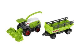 Kombajn/řezačka s vlekem plast 22cm na volný chod v krabici 27x12,5x6cm