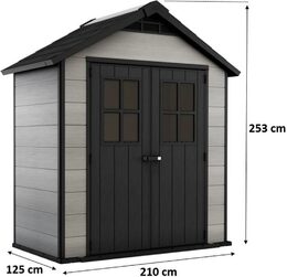 Zahradní domek Keter Oakland 754 šedý, s podlahou