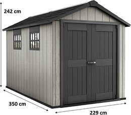 Zahradní domek Keter Oakland 7511 šedý, s podlahou