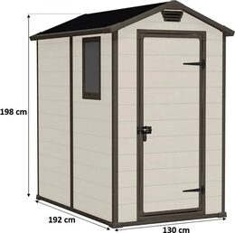 Zahradní domek Keter MANOR 4 x 6 béžový, s podlahou
