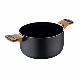 Hrnec BERGNER s nepřilnavým povrchem a poklicí 24 cm Earth Black