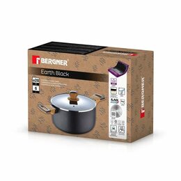 Hrnec BERGNER s nepřilnavým povrchem a poklicí 28 cm Earth Black