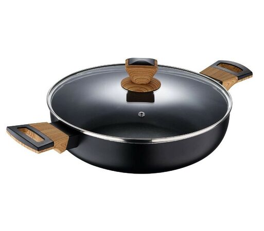 BERGNER Pánev s nepřilnavým povrchem a poklicí 28 cm Earth Black BG-32038-BK