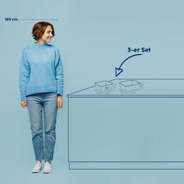 KELA Sada košíků Neo PP plast černá 3 ks KL-24485