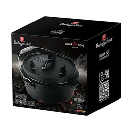BERLINGERHAUS Hrnec litinový s poklicí 25 cm černý LP-BH-192