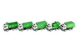 Auto stavební nákladní plast 14cm na setrvačník 5 druhů 10ks v boxu