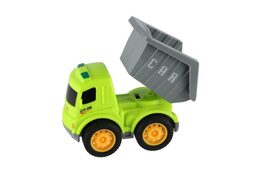 Auto stavební nákladní plast 9cm na setrvačník 4 druhy 12ks v boxu
