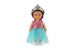 Panenka princezna plast 12cm pevné tělo 3 druhy v krabičce 7x15x5cm 24ks v boxu