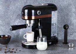 BERLINGERHAUS Pákový kávovar na espresso s LED displejem Black Rose Collection BH-9462