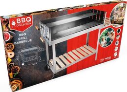 BBQ COLLECTION Gril na dřevěné uhlí nerez 98 x 56 cm ED-286634
