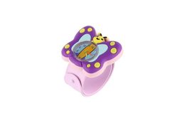 Hodinky dětské samonavíjecí motýl silikon 22cm 2 druhy na kartě