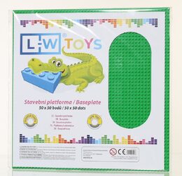 L-W Toys Velká podložka na stavění 50x50 bodů zelená