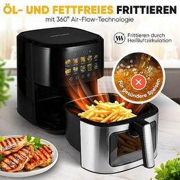 ProfiCook FR 1287 H dvojitá horkovzdušná fritéza s barevným displejem 8l