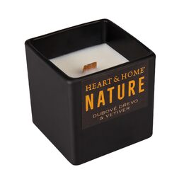 Svíčka 80g NATURE Dubové dřevo & vetiver (crackling)_x23