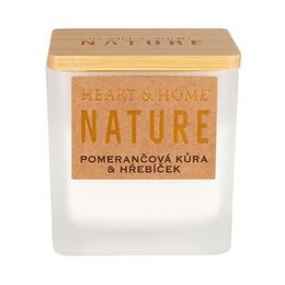 Svíčka 80g NATURE Pomerančová kůra & hřebíček_x23